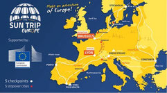 sun trip europe cycling trip through europe with solar power from solara for camping and camping on the road independent power supply for light, mobile phone, mobile phone, powerbank, navigation and internet 