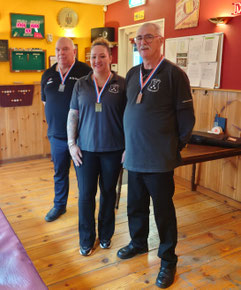 vlnr Peter de Rooij, Cindy Groeneweg, Henk Goossens