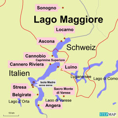Bild: Karte vom Lago Maggiore