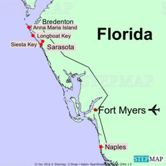 Karte von der Westküste Florida