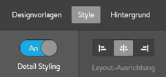 Styling-Option "Layout Ausrichtung" (Jimdo Creator)