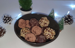 Dunkle Spekulatiuspralinen Weihnachten Pralinen