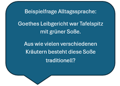 Beispielfrage in Alltagssprache