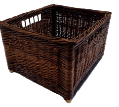 Regalkorb aus Weide, Schwarzer Regalkorb, 