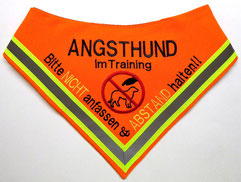 Angsthund, Halstuch, neonorange, gelb
