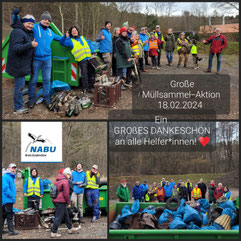 Wie schon in 2024 sammeln wir wieder den Müll aus der Natur