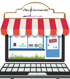 Devanture magasin, boutique en ligne ouvert Déco & Corinnerie(s)