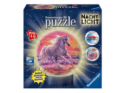 3D-Puzzle Ravensburger Nachtlicht Pferd am Strand.