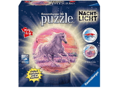 3D-Puzzle Ravensburger Nachtlicht Pferd am Strand.