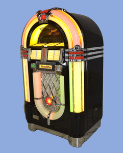 Music Box: Deutsche Wurlitzer Germany; Original-Design der legendären Wurlitzer 1015 (USA Bj. 1946) mit Platz für 50 Singles