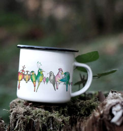Emaille Becher für Picknick und Camping