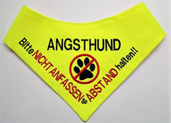 Angsthund im Training, Halstuch, Hundehalstuch, Kenndecke