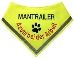 Mantrailer, Mantrailerhund, Mantrailer Halstuch, Suchhund, neongelbes Tuch