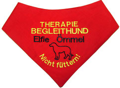 Therapiehund, Rollimotiv, Hundehalstuch,rot