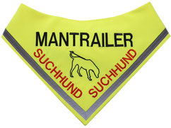 Mantrailer, Suchhund, Fährtenhund, Halstuch bestickt