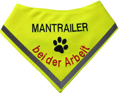Mantrailer Hundehalstuch, Halstuch, Suchhund, Fährtenhhund