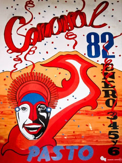 Afiche de los Carnavales de Negros y Blancos 1982
