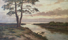 Marius Gueit Huile sur toile Bassin d'Arcachon Galerie Bassam Bordeaux Cap Ferret
