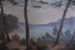 Jean Henri Tayan Huile sur toile Lac Landais Galerie Bassam Bordeaux Cap Ferret