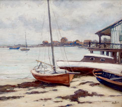 Marius Gueit Bassin d'Arcachon Pinasses Galerie Bassam Bordeaux Cap Ferret