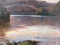 Marius Gueit Bassin d'Arcachon Huile sur toile Galerie Bassam Bordeaux Cap Ferret Antiquaire