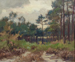 Marius Gueit Huile sur panneau Bassin d'Arcachon Galerie Bassam Bordeaux Cap Ferret