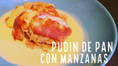 Pudin de pan con manzanas
