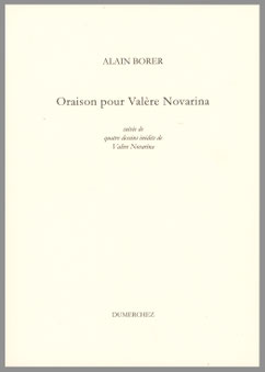 Alain Borer Oraison Valère Novarina Dumerchez