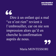 Maria Montessori citation éducation