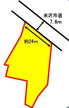 米沢市東大通３丁目　土地区画図