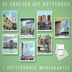 Set of 7 cards of Rotterdam, 14.8×21 cm