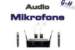 mieten Mikrofone, Funkstrecken, Headset, QLXD, GLXD, EW-100, EW-500 Shure Sennheiser