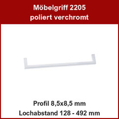 Gehrungsgriff poliert verchromt
