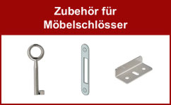 Zubehör für Möbelschlösser, Schliessbleche, Möbelschlüssel
