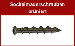 Sockelmauerschraube brüniert, Linsensenkkopf, Torx