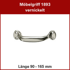 Hohlgriff vernickelt; Kistengriff