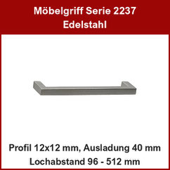 Möbelgriff; Gehrungsgriff Edelstahl
