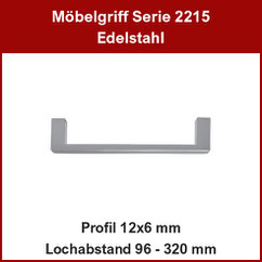 Möbelgriff; Gehrungsgriff Edelstahl