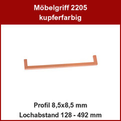 Möbelgriff kupferfarbig; Gehrungsgriff