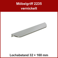 Möbelgriff vernickelt