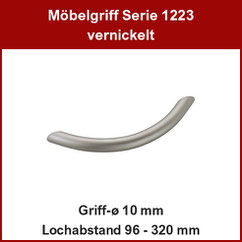 Segmentbogengriff vernickelt ø 10 mm