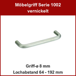 Bügelgriff vernickelt ø 8 mm