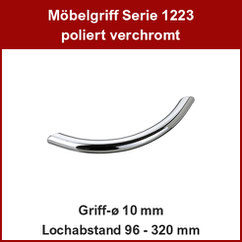 Segmentbogengriff poliert verchromt ø 10 mm