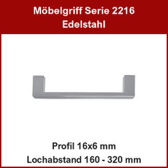 Möbelgriff; Gehrungsgriff Edelstahl