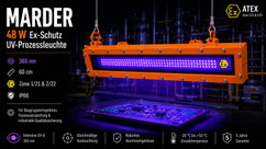 EX-Schutz UV-Prozessleuchte 365 nm für Zone 1/21 & 2/22