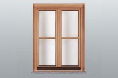 Natur-Holz Fenster Fichte /  Aussenansicht