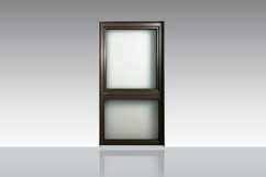 Passiv Fenster  RAL 8014 sepiabraun  Aussenansicht