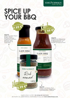 Edelschmaus Juli Highlights Lady BBQ Mango Pfirsich Rub Around