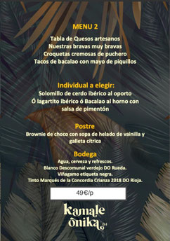 menus kamaleonica