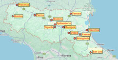 Karte Emilia-Romagna